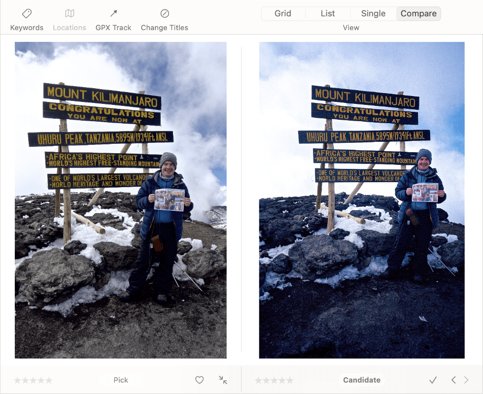Screenshot: Compare photos in paris